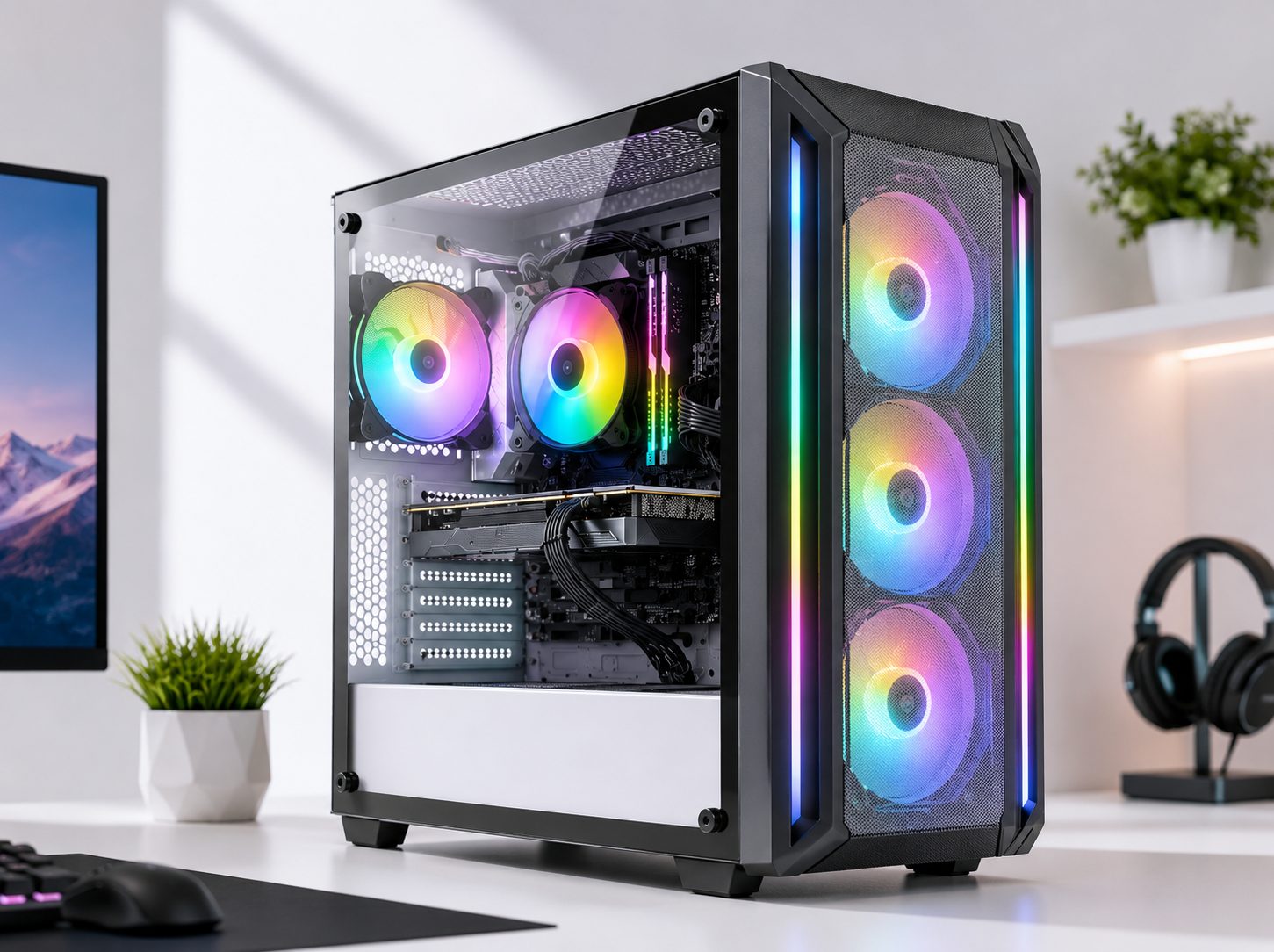 PC Cabinet with Cooling Fans